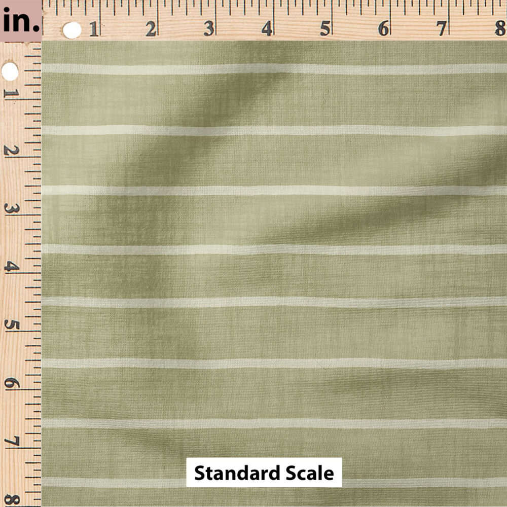 Ruler Scale for Faux Linen Stripe (Olive) by Krystal Winn Design