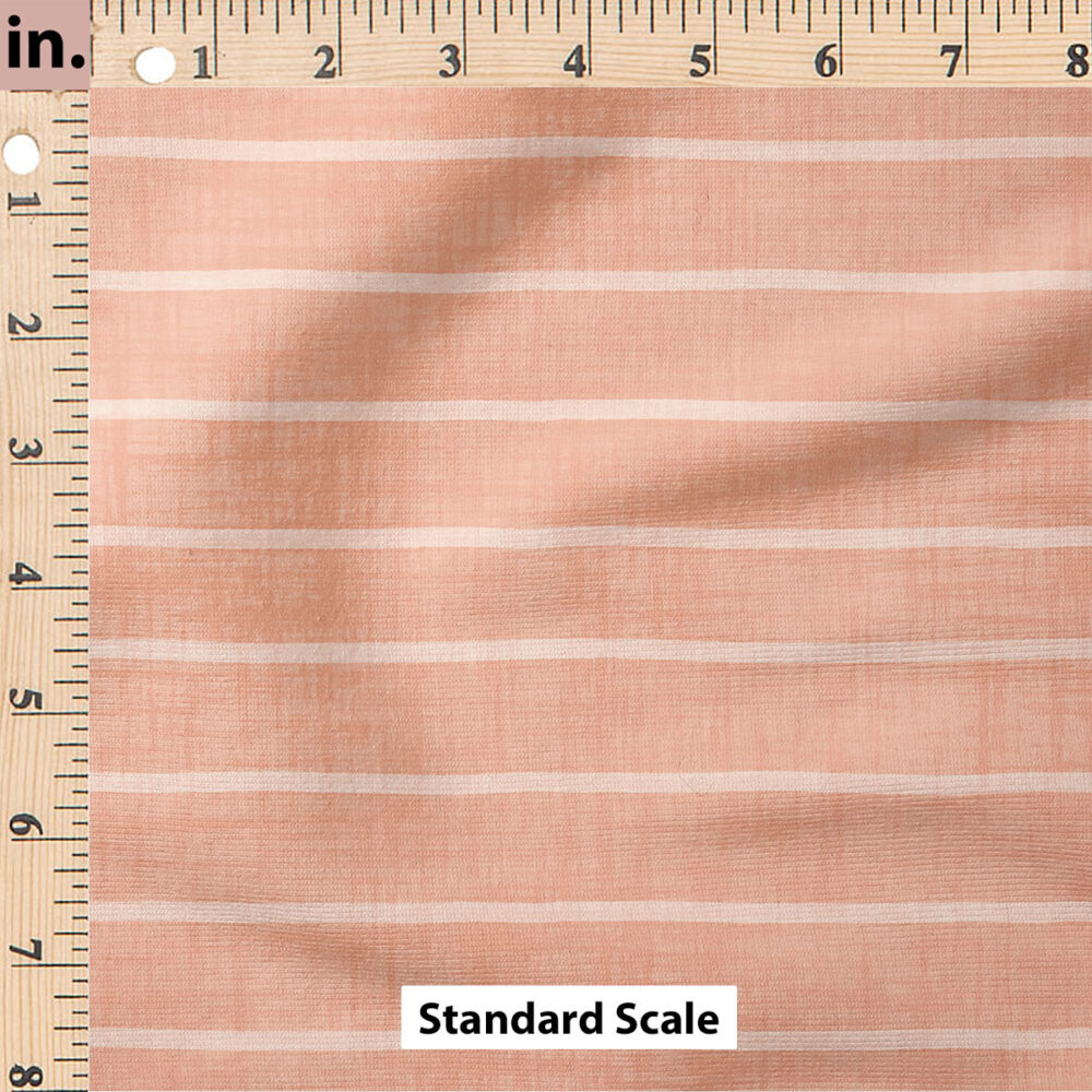 Ruler Scale for Faux Linen Stripe (Peach) by Krystal Winn Design