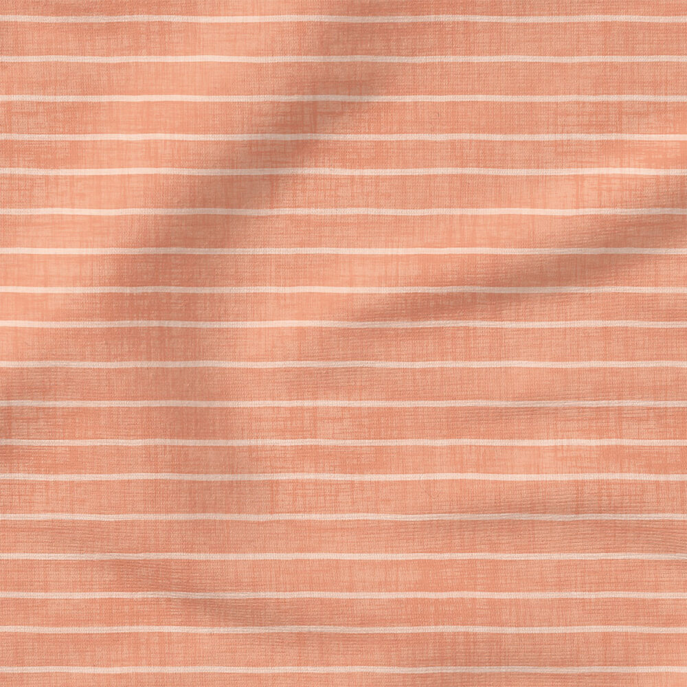 Faux Linen Stripe (Peach) | Texture Fabric Design | Krystal Winn Design