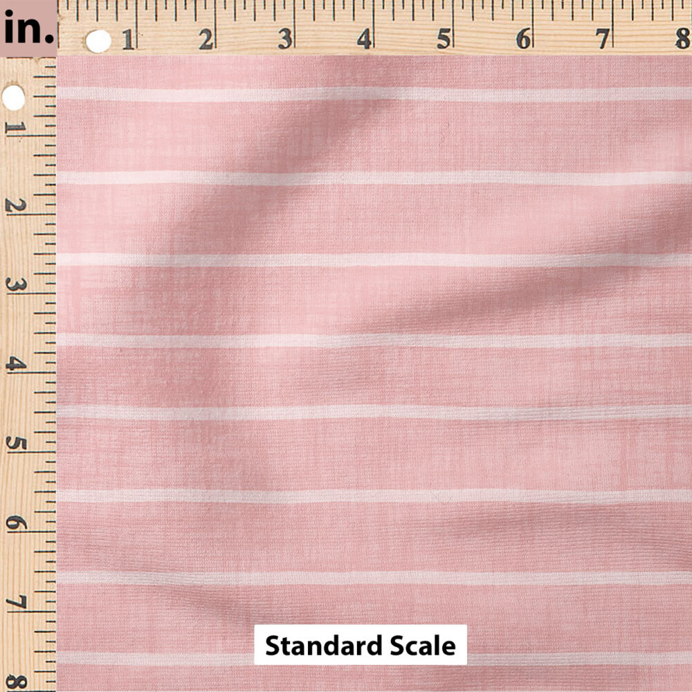 Ruler Scale for Faux Linen Stripe (Pink) by Krystal Winn Design