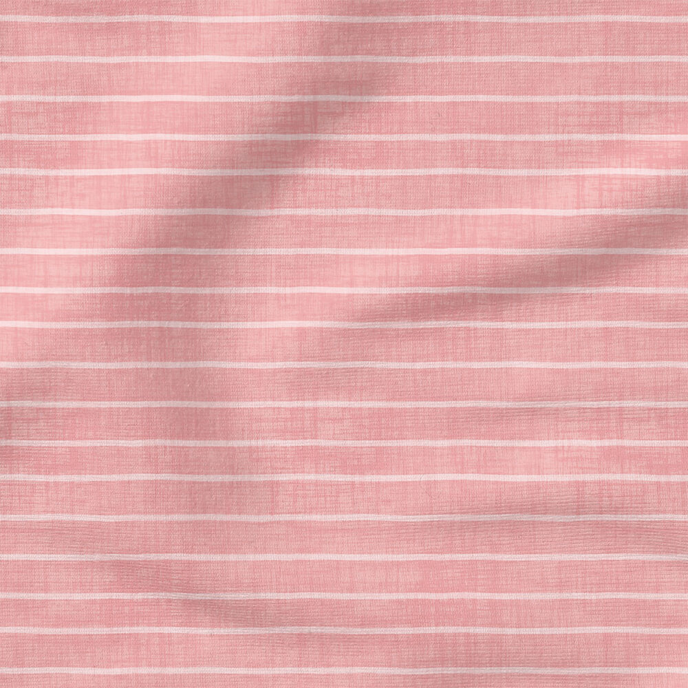 Faux Linen Stripe (Pink) | Texture Fabric Design | Krystal Winn Design