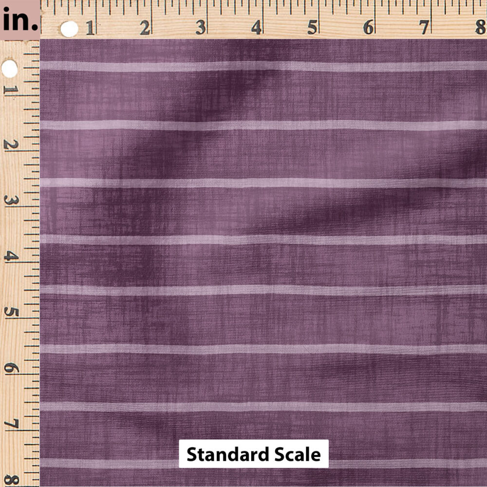 Ruler Scale for Faux Linen Stripe (Plum) by Krystal Winn Design