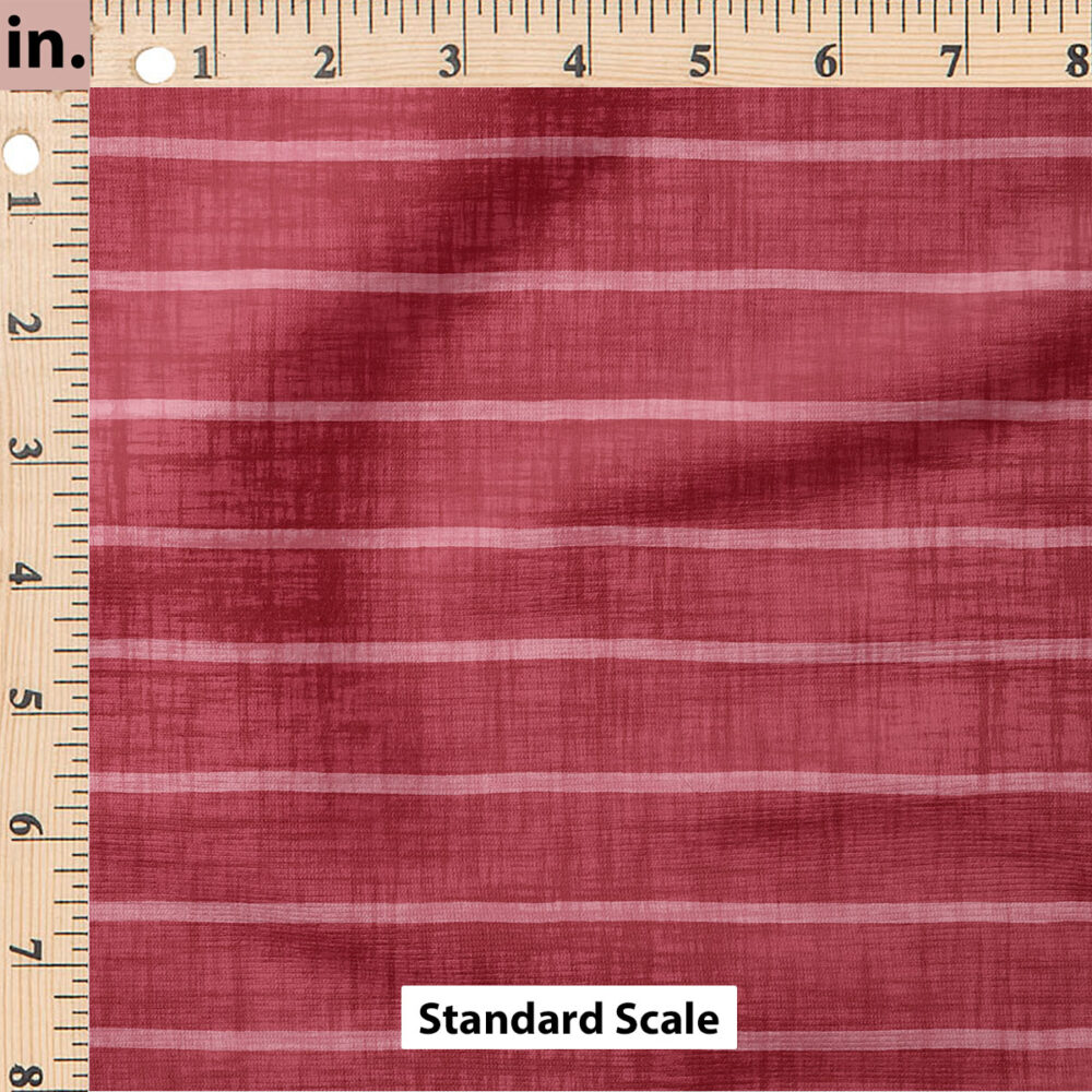 Ruler Scale for Faux Linen Stripe (Red) by Krystal Winn Design