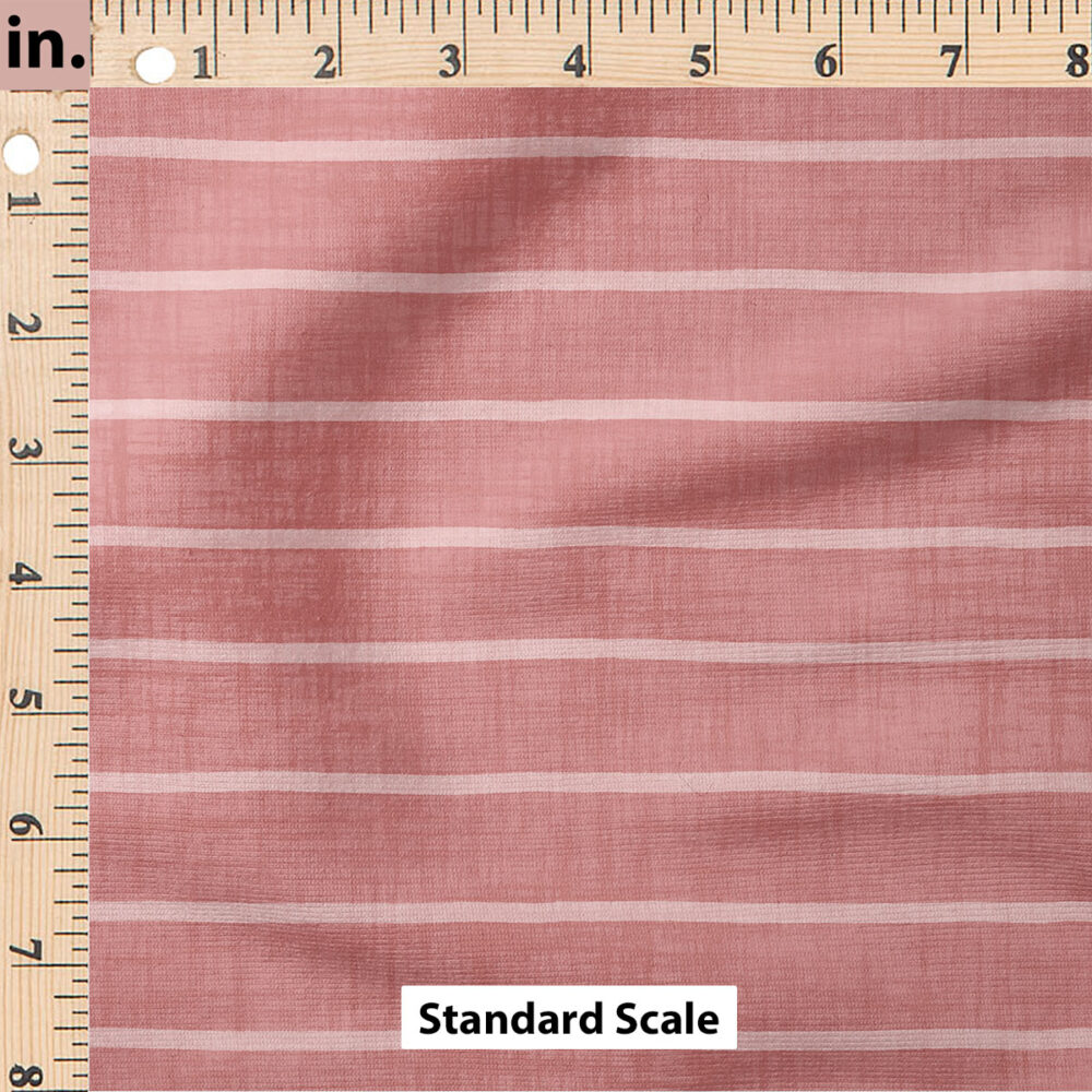 Ruler Scale for Faux Linen Stripe (Rose) by Krystal Winn Design