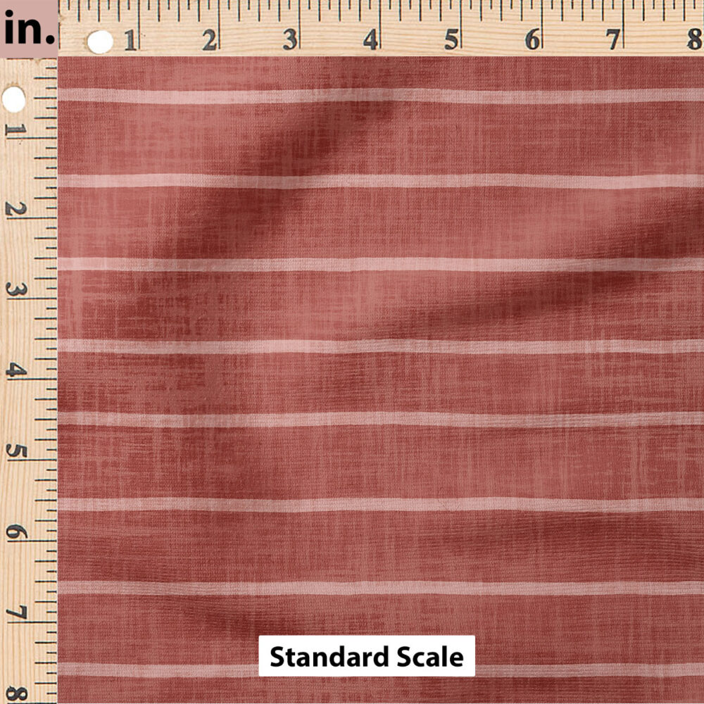 Ruler Scale for Faux Linen Stripe (Rust) by Krystal Winn Design