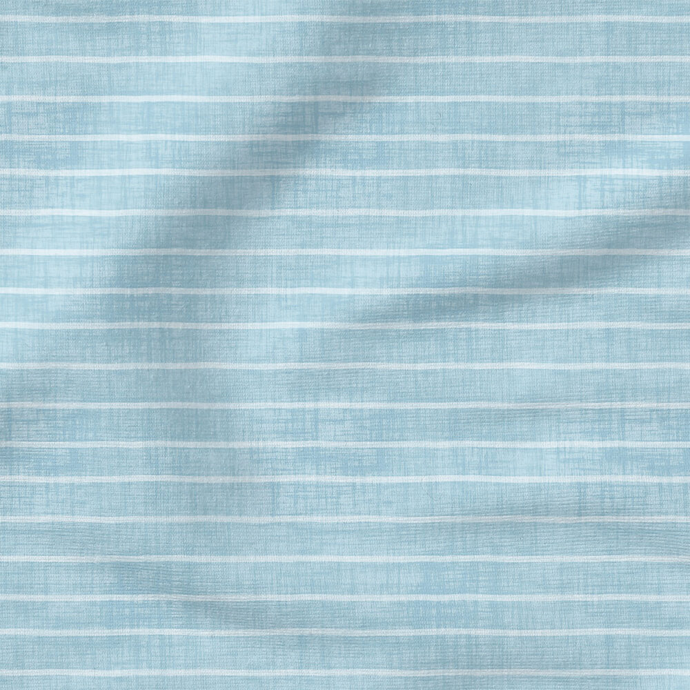 Faux Linen Stripe (Sky) | Texture Fabric Design | Krystal Winn Design