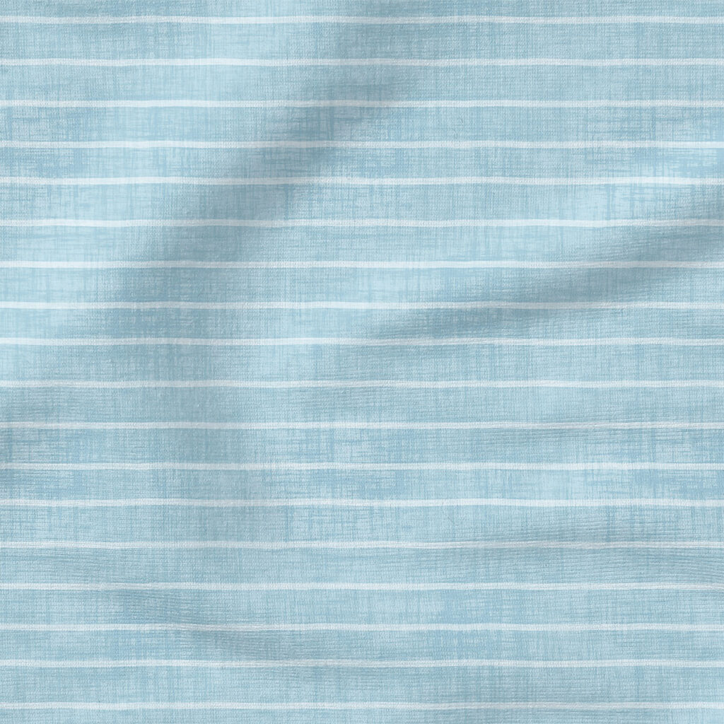 Faux Linen Stripe (Sky) | Texture Fabric Design | Krystal Winn Design