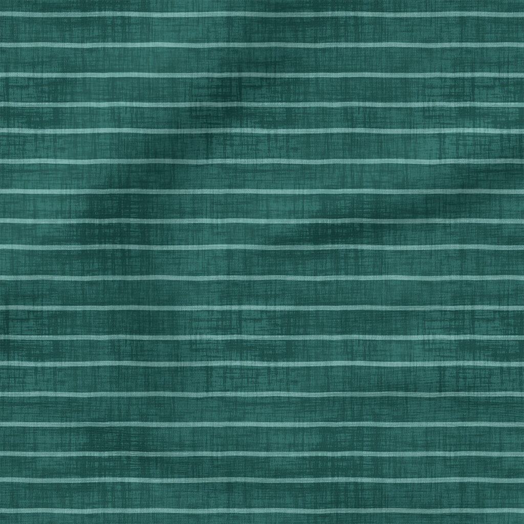 Faux Linen Stripe (Teal) | Texture Fabric Design | Krystal Winn Design