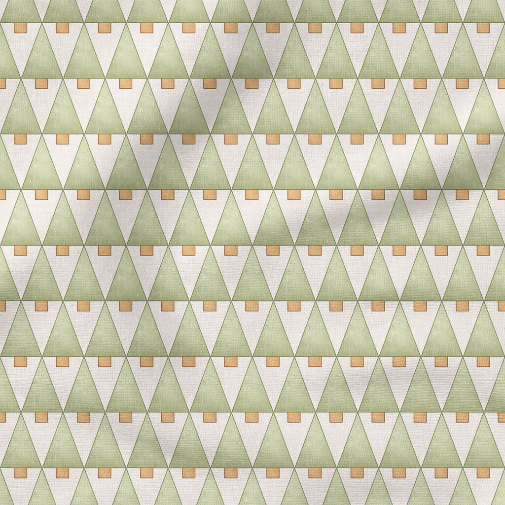 Pine Trees (Green) | Holiday Fabric Design | Krystal Winn Design