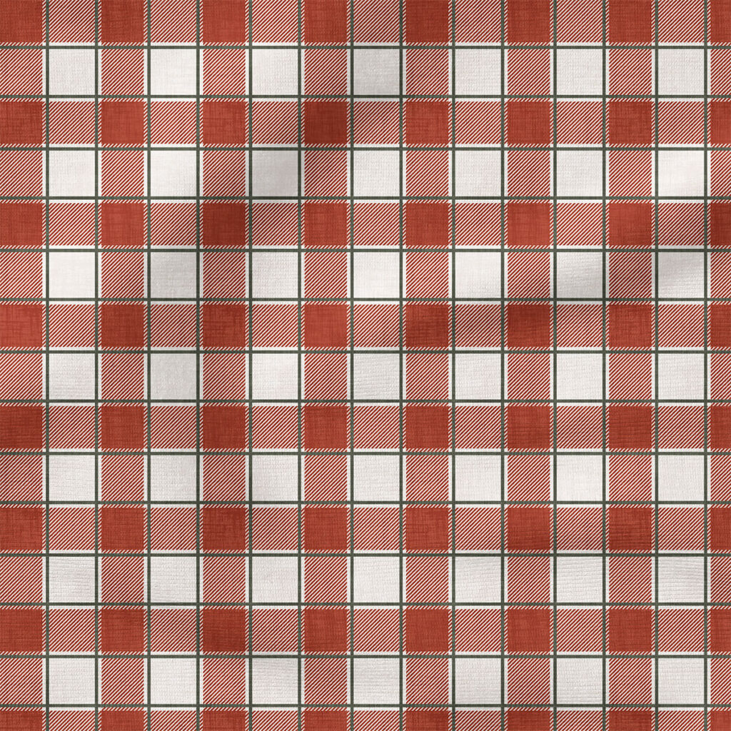 Jolly Plaid (Red) | Holiday Fabric Design | Krystal Winn Design