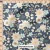 Ruler Scale for White Floral (Navy) by Krystal Winn Design