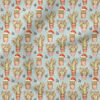 Christmas Cactus (Blue) | Christmas Fabric Design | Krystal Winn Design