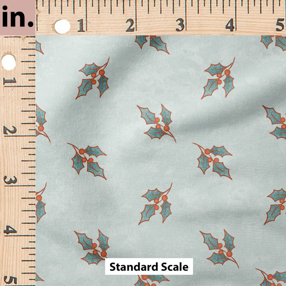 Ruler Scale for Christmas Holly (Blue) by Krystal Winn Design