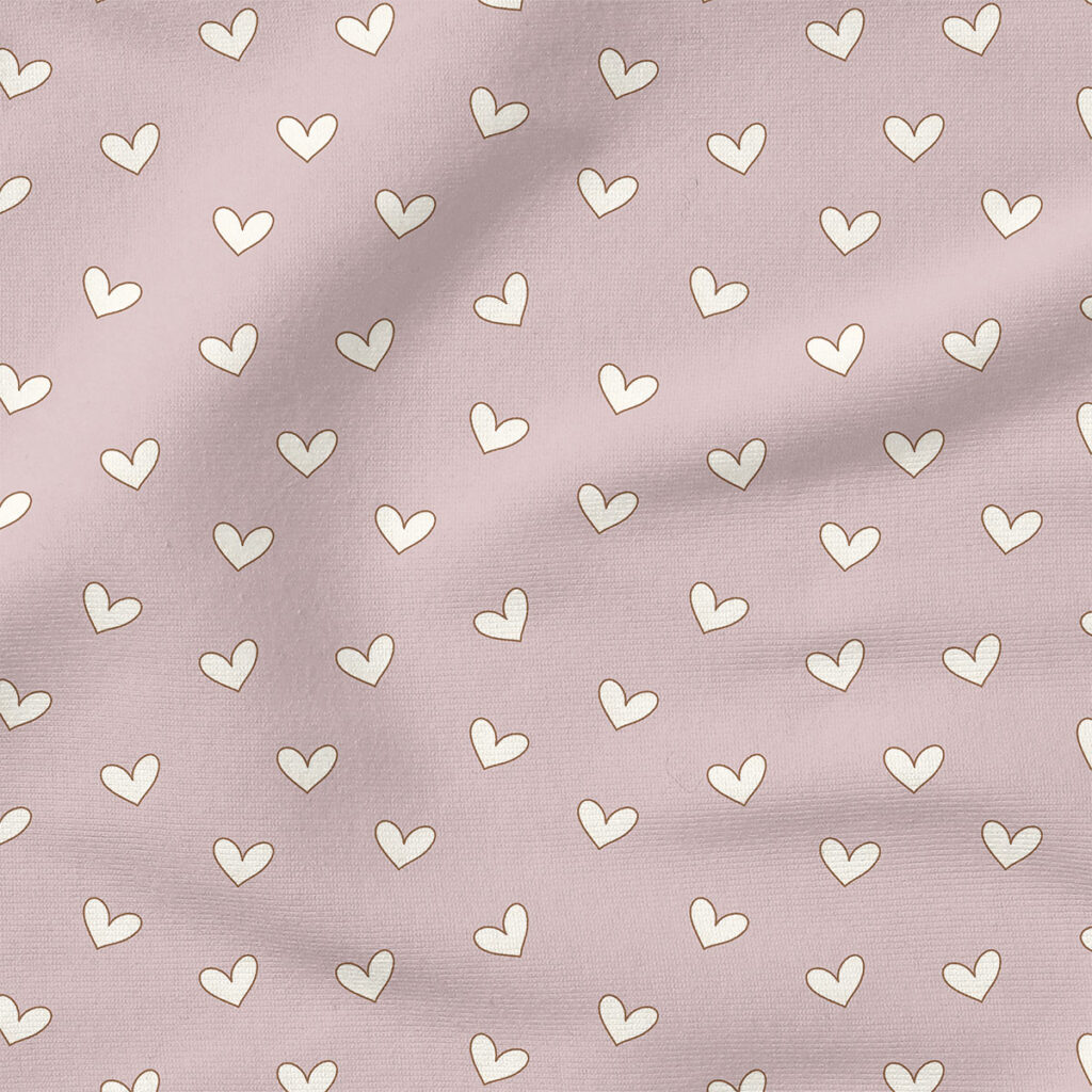 Hearts (Lavender) | Valentine's Day Fabric Design | Krystal Winn Design