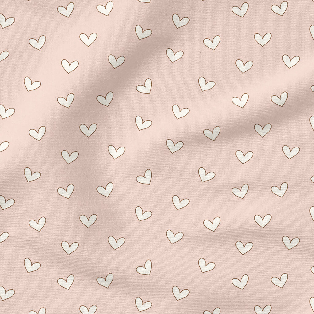 Hearts (Pink) | Valentine's Day Fabric Design | Krystal Winn Design