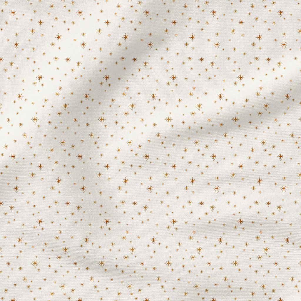 Star Light Star Bright (Golden) | Holiday Fabric Design | Erin Kendal