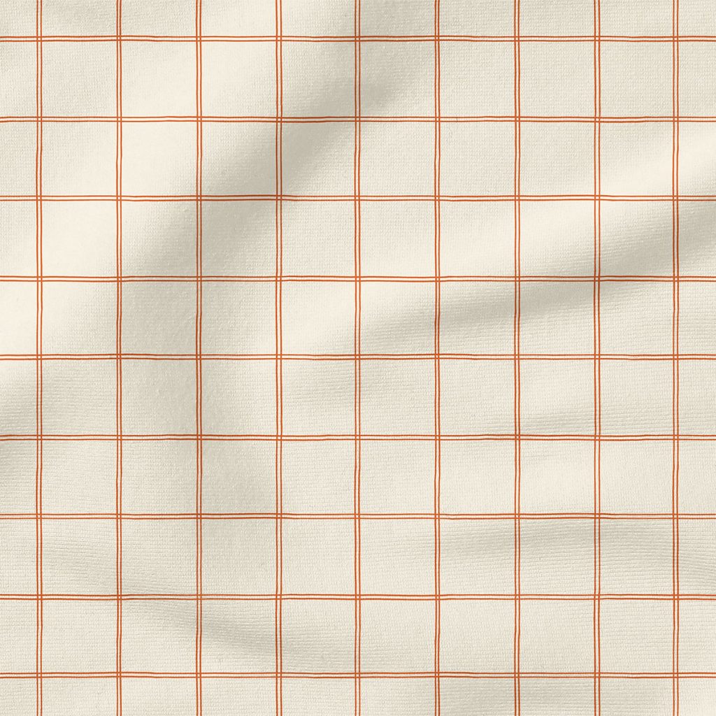 Grid Lines (Rust on Cream) | Holiday