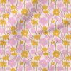 Frilly Floral (Lilac and Mustard) | Botanical Fabric Design | Erin Kendal