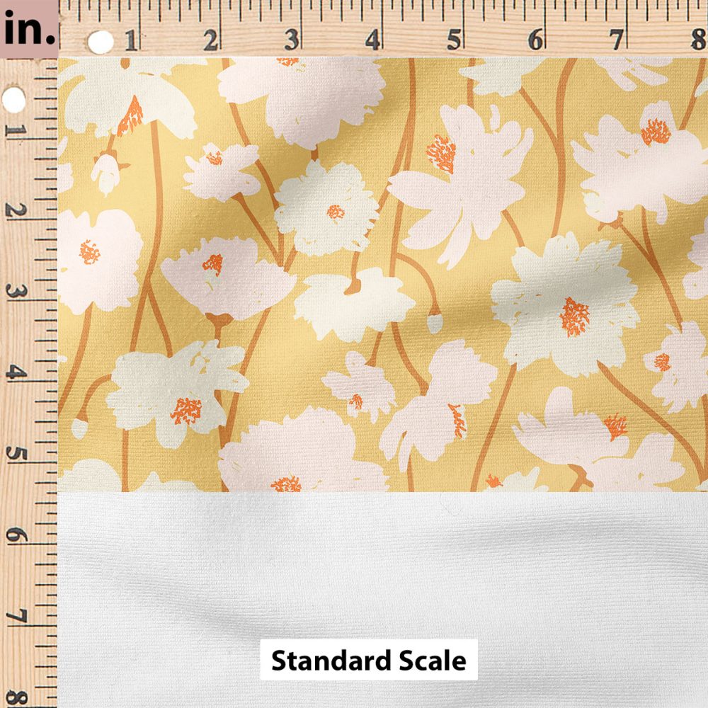 Ruler Scale for Frilly Floral (Pink and Mustard) by Erin Kendal