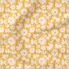 Frilly Floral (Pink and Mustard) | Botanical Fabric Design | Erin Kendal