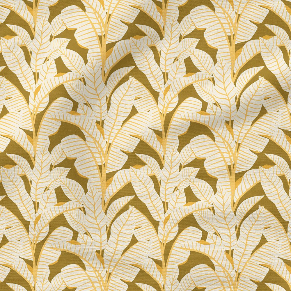 Playful Palms (Lemon Yellow) | Botanical Fabric Design | Erin Kendal