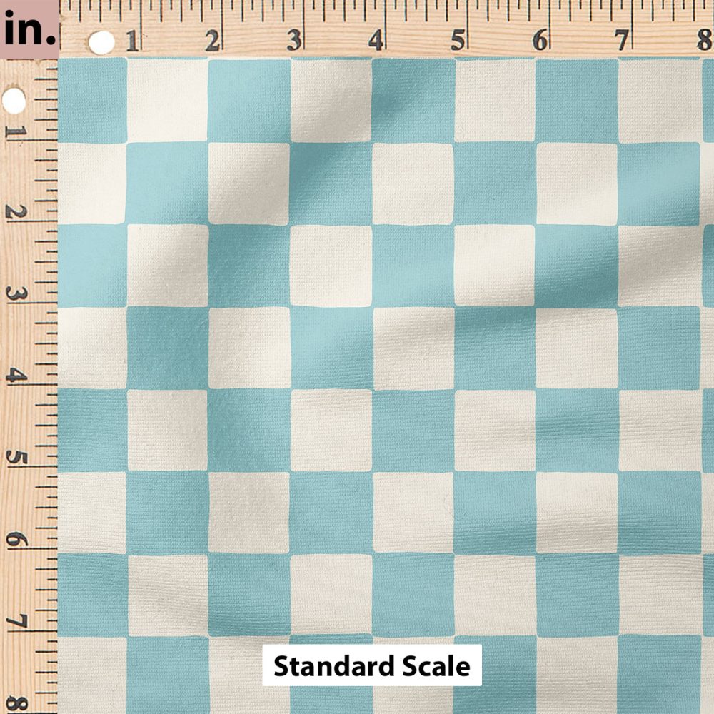 Ruler Scale for Retro Checkerboard (Aqua Blue) by Erin Kendal