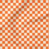 Retro Checkerboard (Bright Orange) | Stripes and Shapes Fabric Design | Erin Kendal