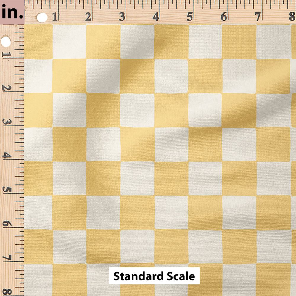 Ruler Scale for Retro Checkerboard (Lemon Yellow) by Erin Kendal