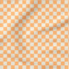 Retro Checkerboard (Peach) | Stripes and Shapes Fabric Design | Erin Kendal