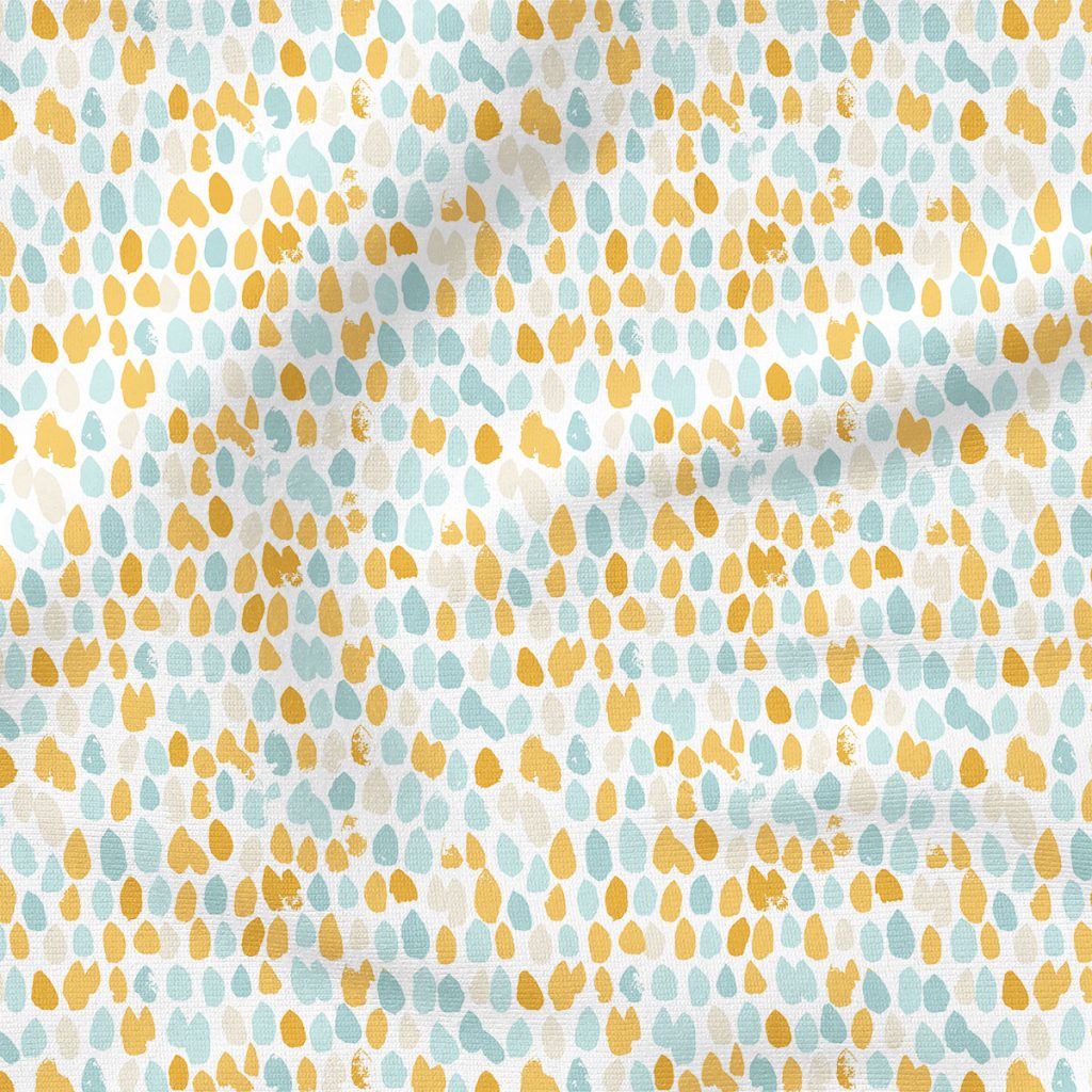 Summer Splash (Blue and Yellow) | Stripes and Shapes Fabric Design | Erin Kendal