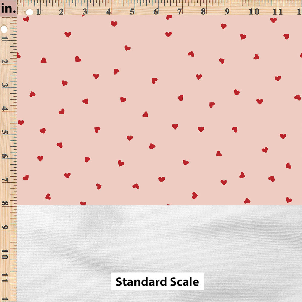 Ruler Scale for Tossed Red Hearts (Pink) by Erin Kendal