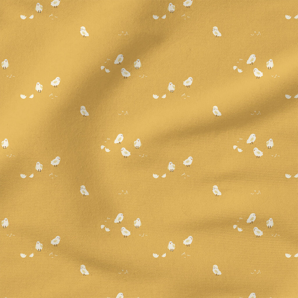 Baby Chicks (Honey Yellow) | Spring Fabric Design | Erin Kendal