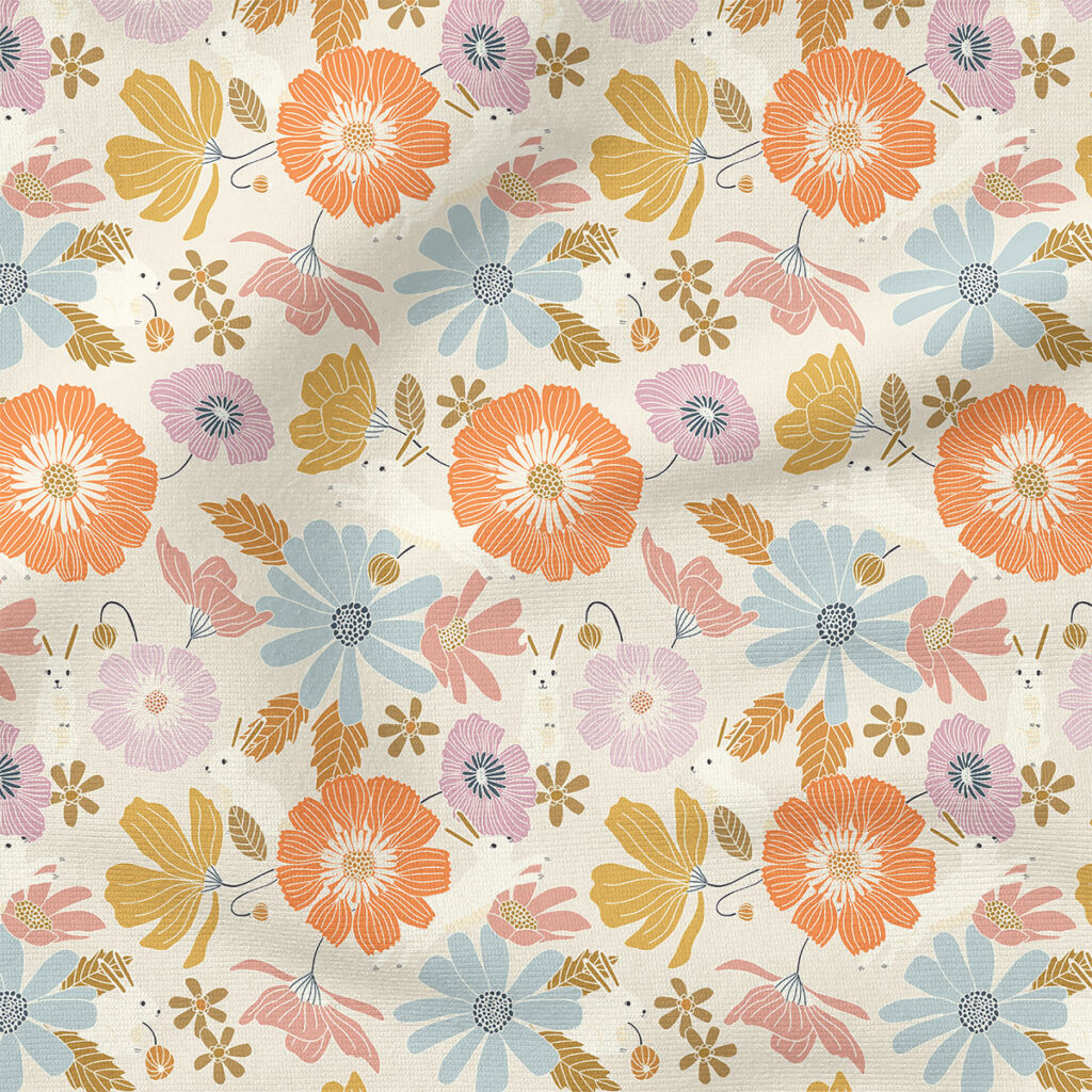 Bloom Floral (Meadow) | Spring Fabric Design | Erin Kendal