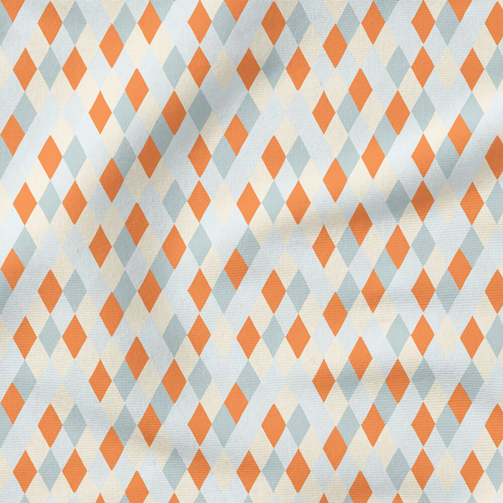 Diamond Wrapper (Blue/Papaya) | Spring Fabric Design | Erin Kendal