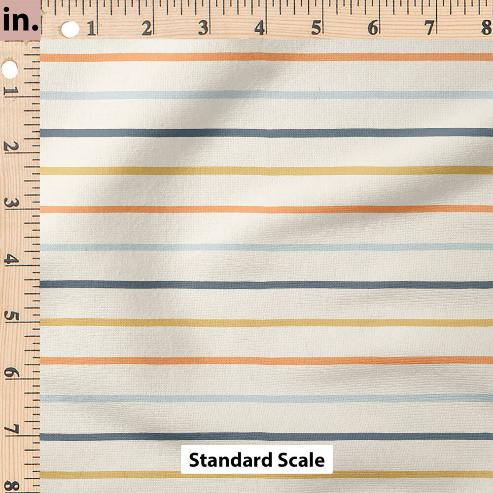 Ruler Scale for Organic Stripe (Blue/Papaya) by Erin Kendal