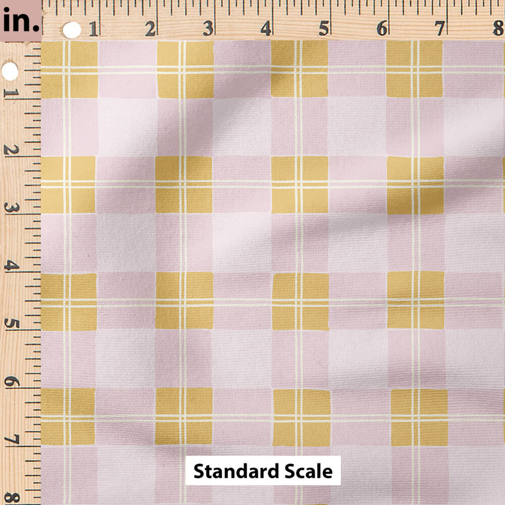 Ruler Scale for Tartan Plaid (Lilac/Honey Yellow) by Erin Kendal