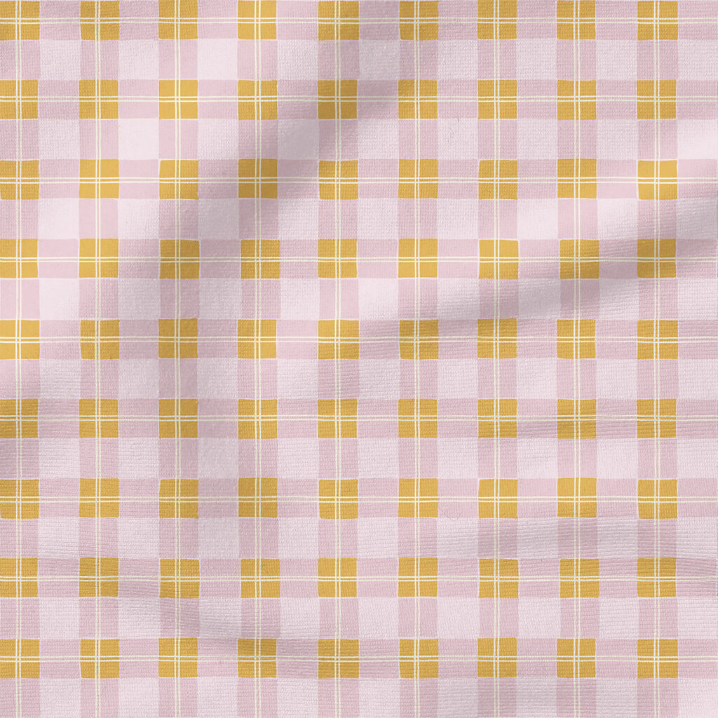 Tartan Plaid (Lilac/Honey Yellow) | Spring Fabric Design | Erin Kendal