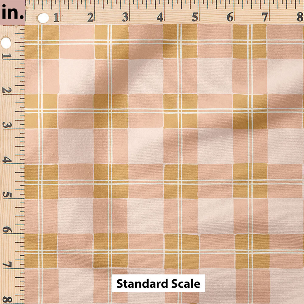 Ruler Scale for Tartan Plaid (Pink/Honey Gold) by Erin Kendal