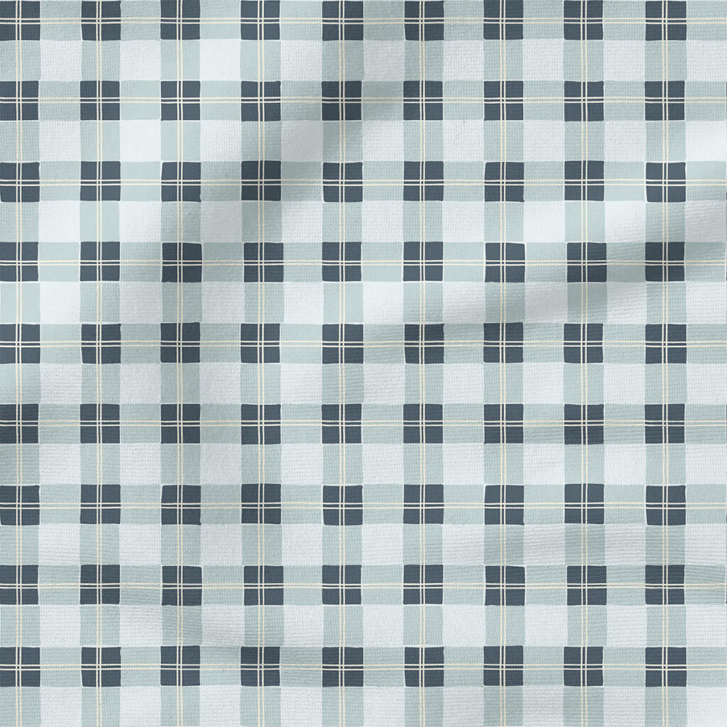 Tartan Plaid (Blue) | Spring Fabric Design | Erin Kendal