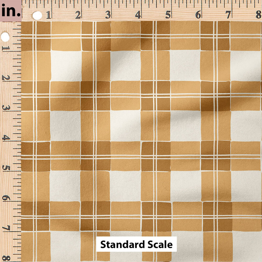 Ruler Scale for Tartan Plaid (Brown/Honey Gold) by Erin Kendal