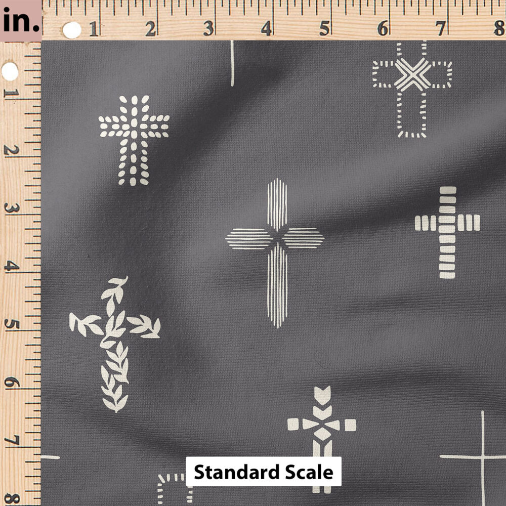 Ruler Scale for Easter Cross (Gray Charcoal) by Erin Kendal