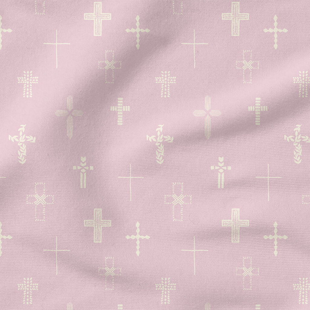 Easter Cross (Lilac Purple) | Spring Fabric Design | Erin Kendal