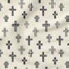 Easter Cross (Charcoal/Cream) | Spring Fabric Design | Erin Kendal