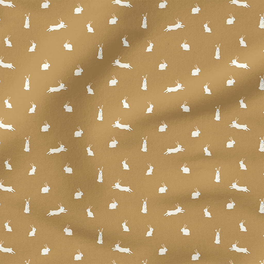 Bunny Rabbits (Prairie Antelope) | Spring Fabric Design | Erin Kendal