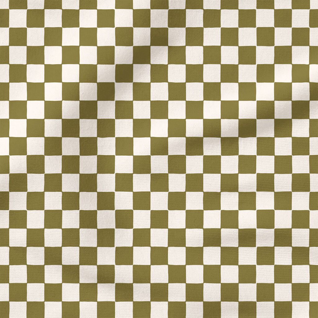 Retro Organic Checkerboard (Moss Green) | Children