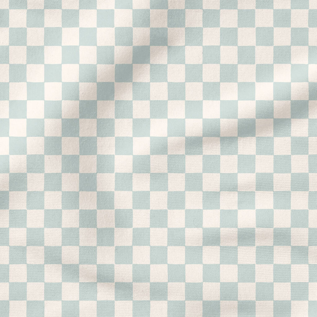 Retro Organic Checkerboard (Sky Blue) | Children