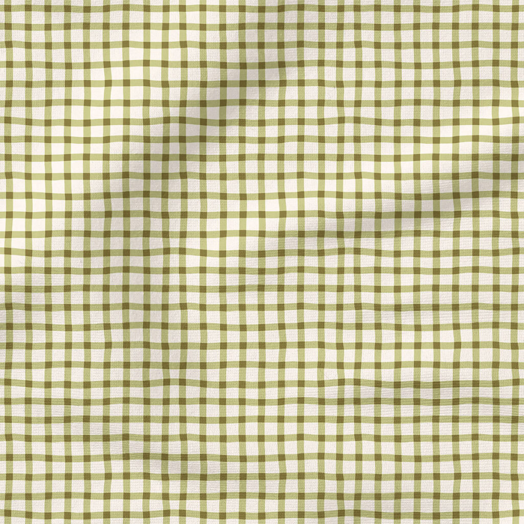 Wobbly Gingham (Moss Green) | Children