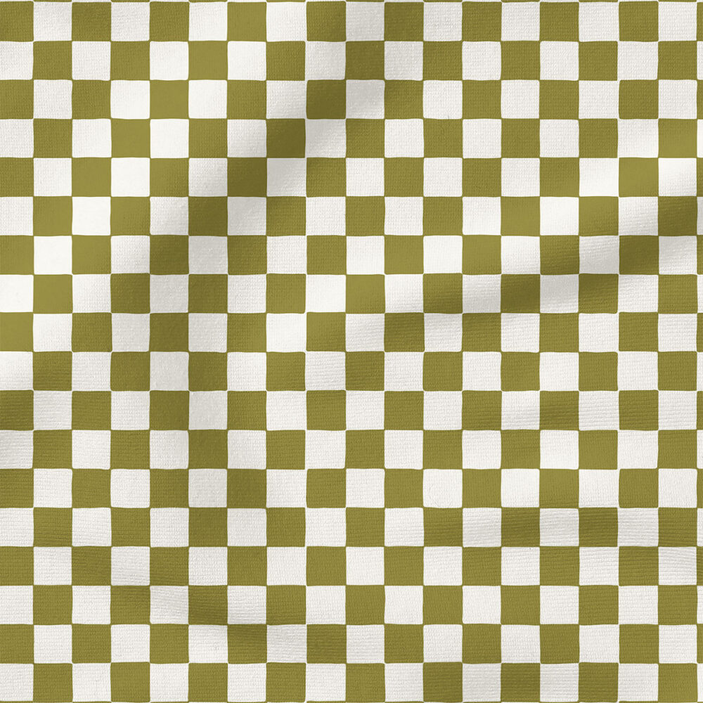 Checkerboard (Avocado Green) | Stripes and Shapes