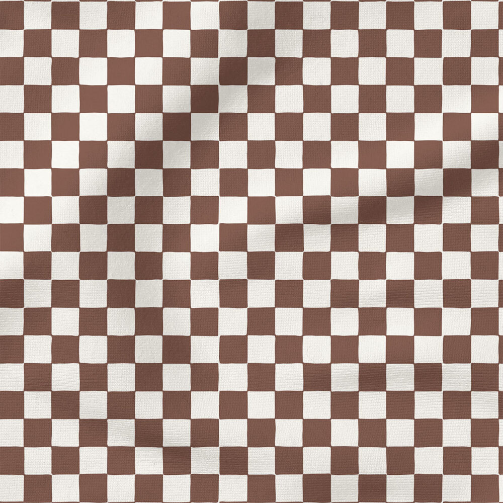 Checkerboard (Dark Chocolate Brown) | Stripes and Shapes