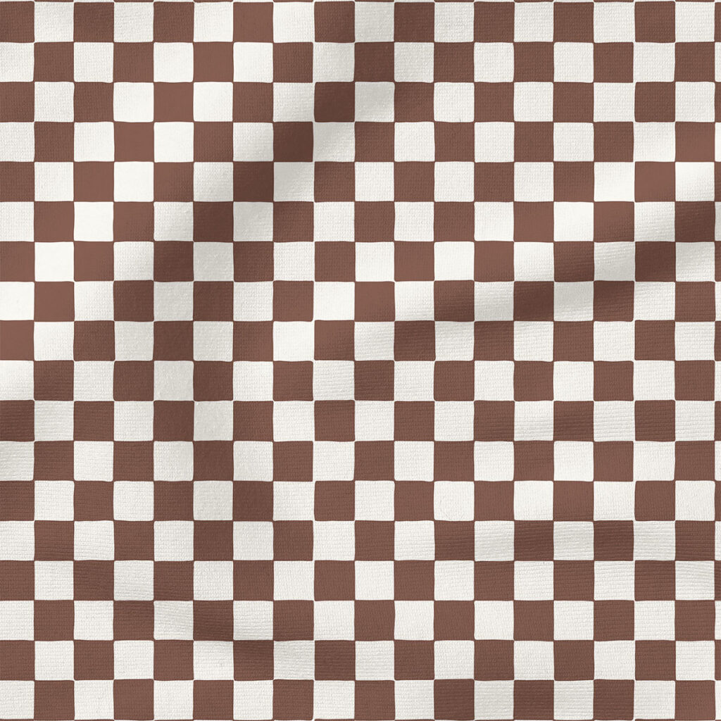 Checkerboard (Dark Chocolate Brown) | Stripes and Shapes